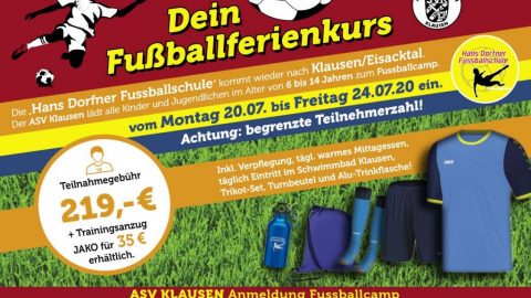 Fussballcamp Hans Dorfner 2020